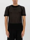 Helmut Lang Semi-transparent Mesh T-shirt With Graphic Print