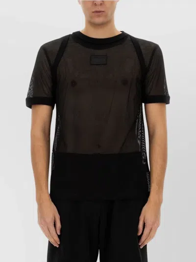 HELMUT LANG SHEER CREW NECK MESH T-SHIRT
