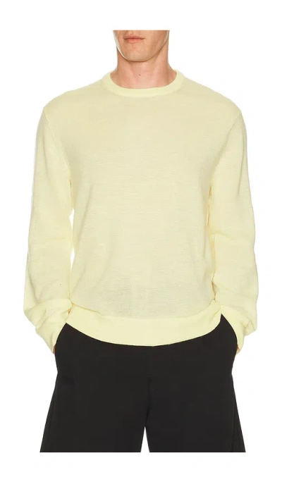 Helmut Lang Sheer Crewneck In Yellow
