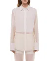 Helmut Lang Woven Button-up Shirt In Pink
