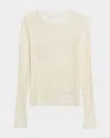 Helmut Lang Sheer Stripe Crewneck Top