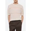 Helmut Lang Sheer Stripe Linen T-shirt