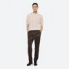 Helmut Lang Sheer Stripe Linen T-shirt In Ivory