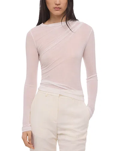 Helmut Lang Sheer Twist Top In Pink