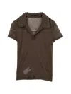 Helmut Lang Sheer-panel Top In Brown