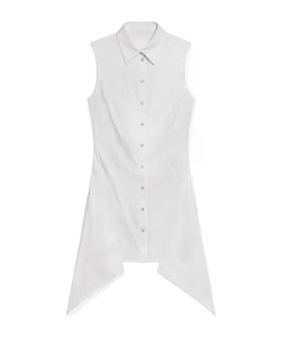Helmut Lang Shirt Dress In White