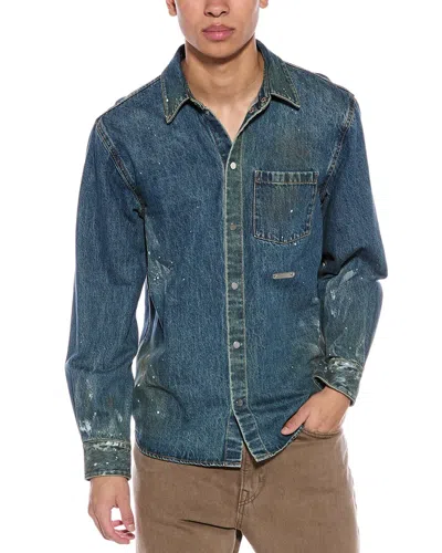 Helmut Lang Shirt Jacket In Blue