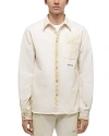 Helmut Lang Off-white Painted Denim Shirt In Ecru Painter