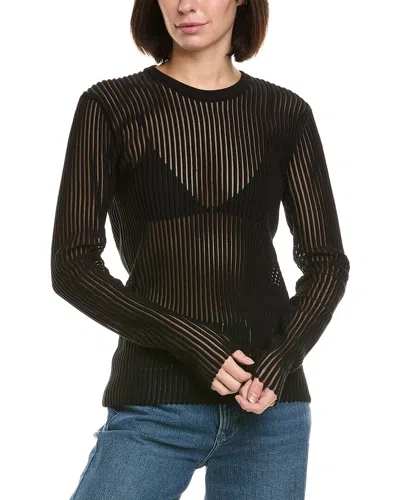 Helmut Lang Shirt Stripe Top In Black