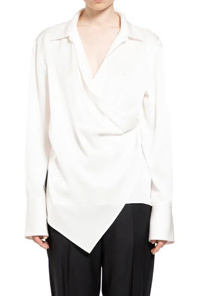 Helmut Lang Relaxed Wrap Shirt In White