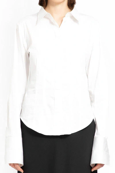 Helmut Lang Fitted Button-front Shirt In Optic White