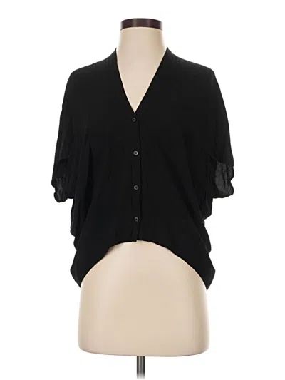 Pre-owned Helmut Lang Short Sleeve Blouse In Black