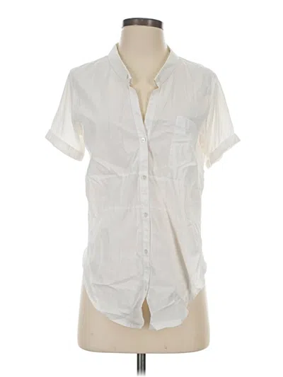Pre-owned Helmut Lang Short Sleeve Blouse In Ivory
