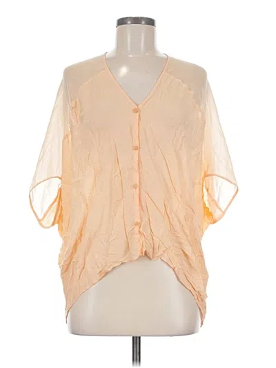 Pre-owned Helmut Lang Short Sleeve Blouse In Orange