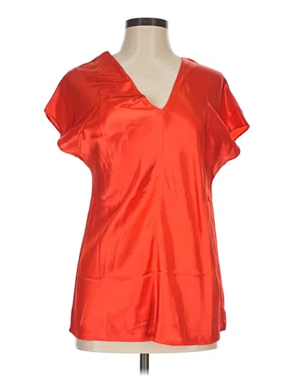 Pre-owned Helmut Lang Short Sleeve Blouse In Red