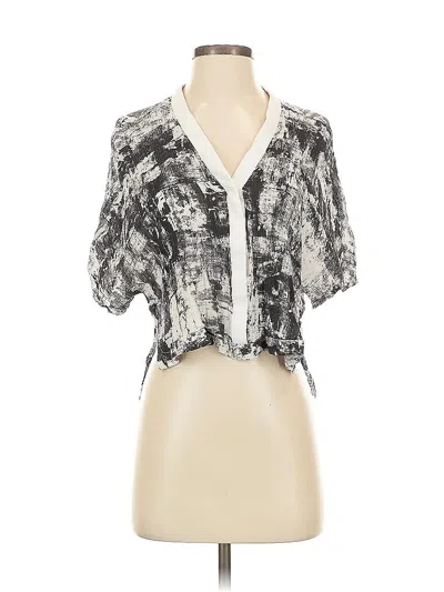 Pre-owned Helmut Lang Short Sleeve Blouse In Silver