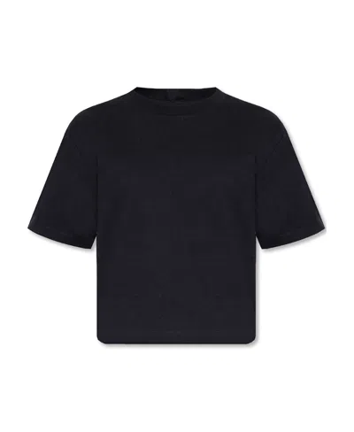 Helmut Lang Short-sleeve Cropped T-shirt In Black