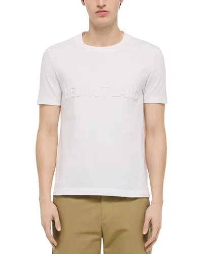Helmut Lang Logo-embroidered Cotton T-shirt In White