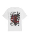 Helmut Lang Short Sleeve Graphic Tee In White/black