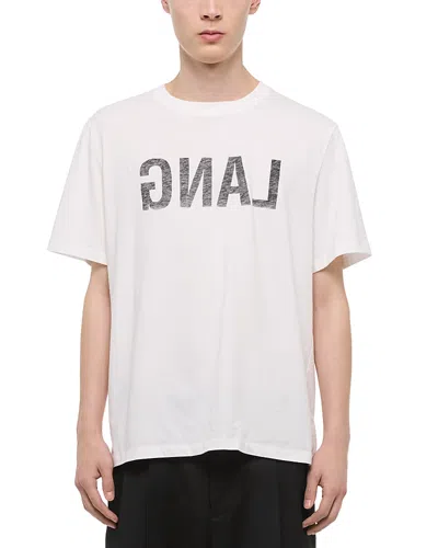 Helmut Lang Short Sleeve Logo Graphic Tee In White