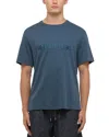 Helmut Lang Short Sleeve Logo Tee In Deep Sea