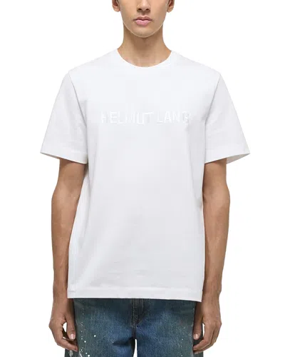 Helmut Lang Short Sleeve Logo Tee In White
