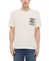 Helmut Lang Postcard Building Graphic Print T-shirt In Antique White