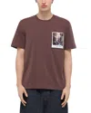 Helmut Lang Short Sleeve Pocket Postcard Tee In Brick