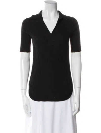 Pre-owned Helmut Lang Short Sleeve Polo In Black