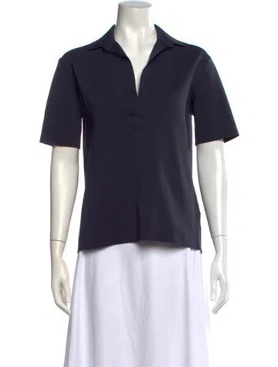 Pre-owned Helmut Lang Short Sleeve Polo In Blue