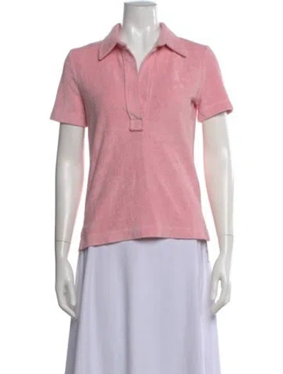 Pre-owned Helmut Lang Short Sleeve Polo W/ Tags In Pink