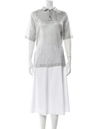 Pre-owned Helmut Lang Short Sleeve Polo In White