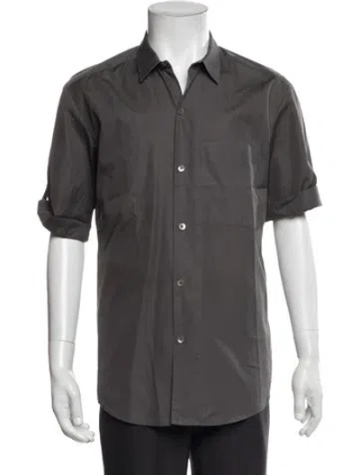 Pre-owned Helmut Lang Short Sleeve Shirt In Gray