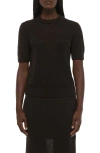 Helmut Lang Wool Blend Sweater Tee In Brown