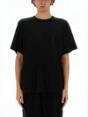 Helmut Lang Short-sleeve T-shirt With Embossed Logo In White