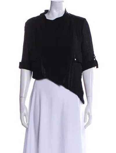 Pre-owned Helmut Lang Short Sleeve Top In Black