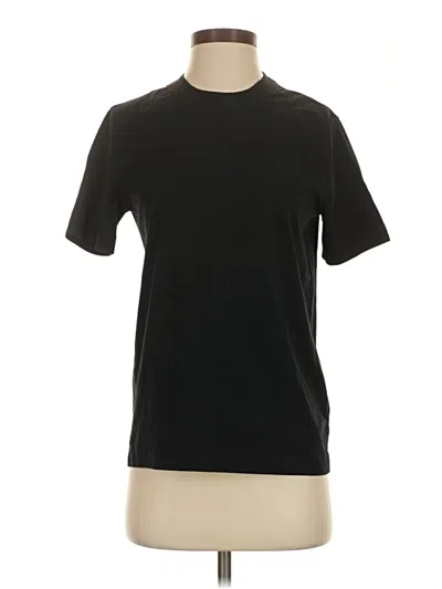 Pre-owned Helmut Lang Short Sleeve Top Black Crew Neck Tops