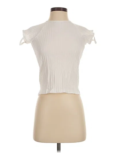 Pre-owned Helmut Lang Short Sleeve Top Ivory Halter Neckline Tops