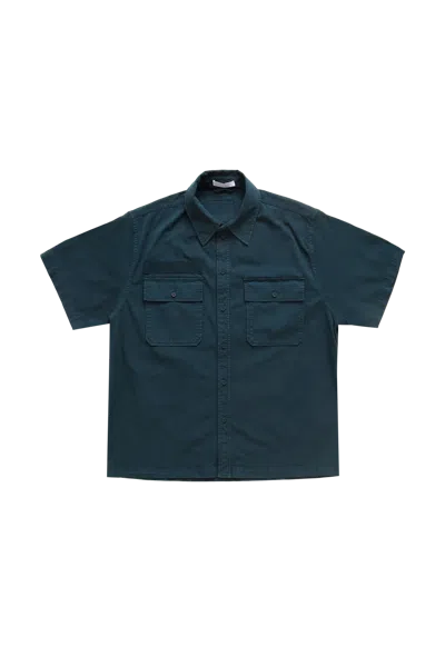 Helmut Lang Short Sleeve Uniform Shirt Pine
