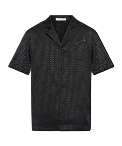 Helmut Lang Modest Jacquard Shirt In Black