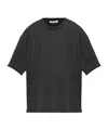 Helmut Lang Garment Dyed Upstate Raw Edge Tee In Black