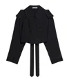 Helmut Lang Short Cocoon Trench Coat In Black