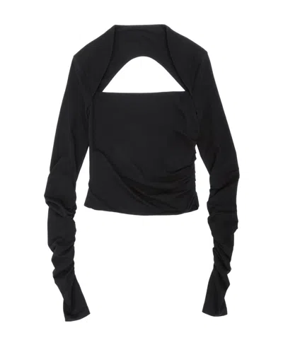Helmut Lang Shrug Convertible Top In Black