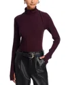 Helmut Lang Shrug Layer Turtleneck Sweater In Burgundy