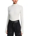 Helmut Lang Shrug Layer Turtleneck Sweater In White