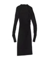 Helmut Lang Shrung Gathered Midi Dress In Black