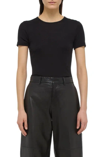 Helmut Lang Shrunken Ribbed-knit Top In Black