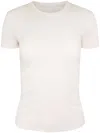 Helmut Lang Shrunken Ribbed-knit Top In Neutrals