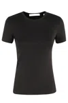 Helmut Lang Shrunken Ribbed-knit Top In Black
