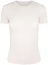 Helmut Lang Shrunken Ribbed-knit Top In Beige